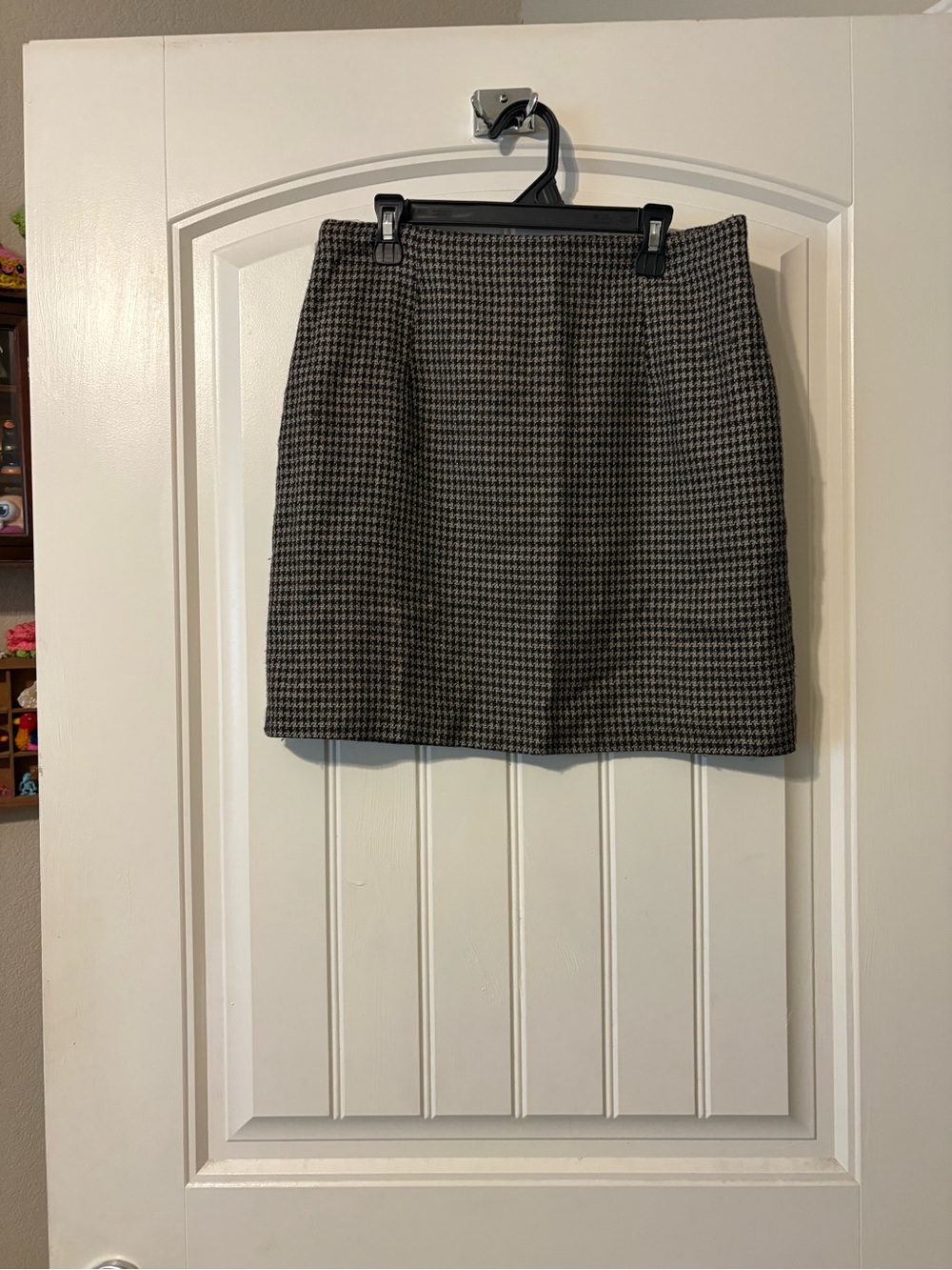 Tailor B. Moss Houndstooth Mini Skirt - Black & Cream